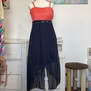 Coral Pink Sparkly Dress